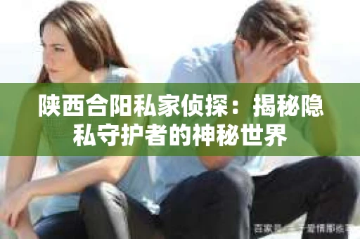 陕西合阳私家侦探：揭秘隐私守护者的神秘世界