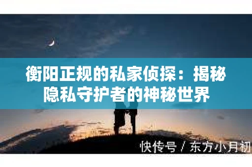 衡阳正规的私家侦探：揭秘隐私守护者的神秘世界