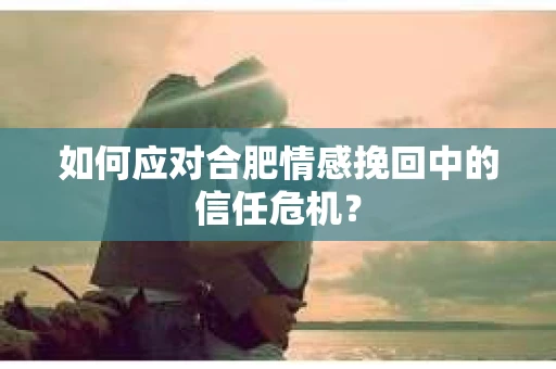 如何应对合肥情感挽回中的信任危机？